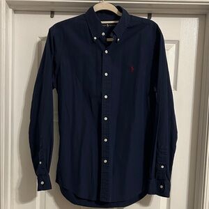 Polo by Ralph Lauren Men's Dark Blue Button Down Shirt sz small